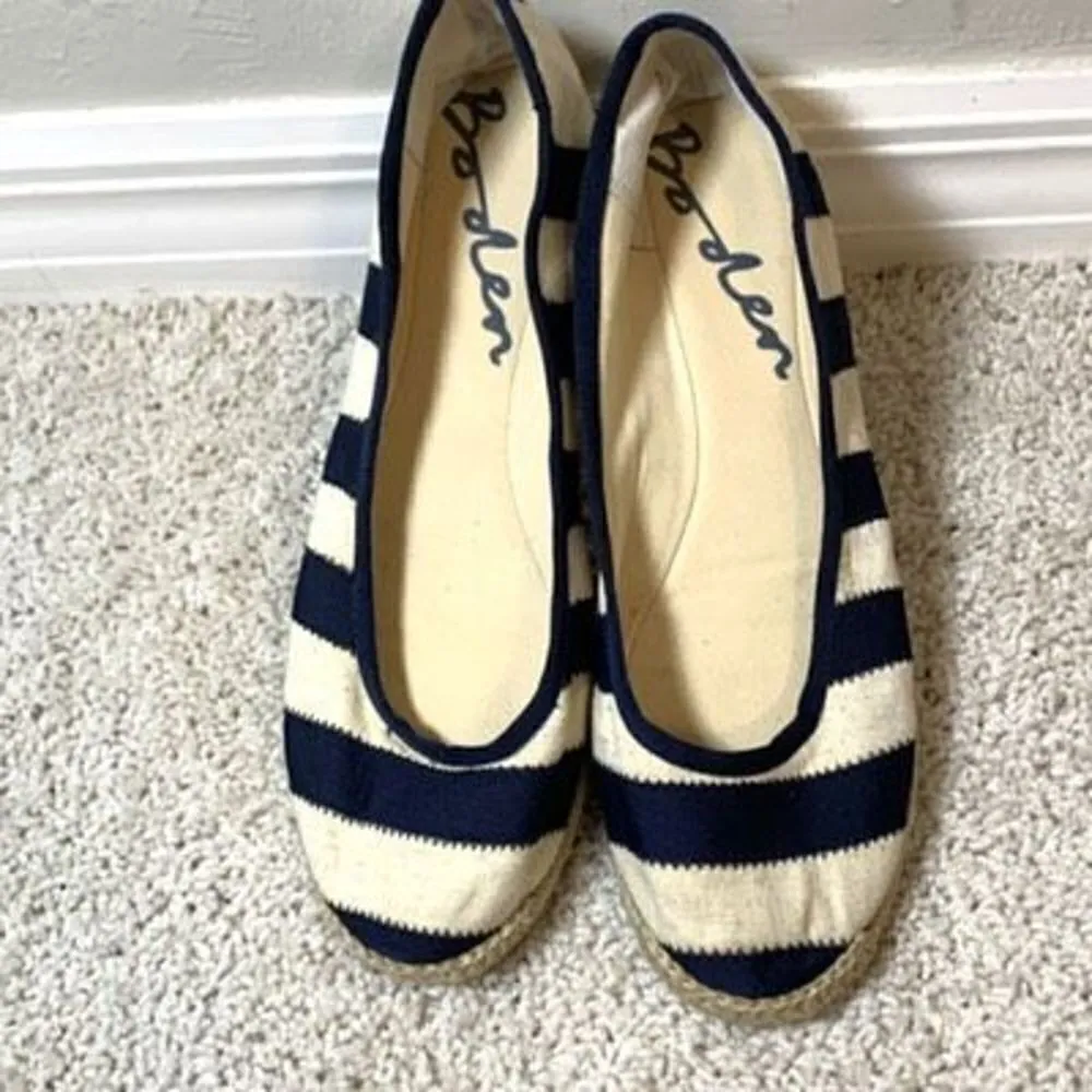 Boden NWOT navy striped espadrilles flats size 41 (10.5) Blue - Image 5