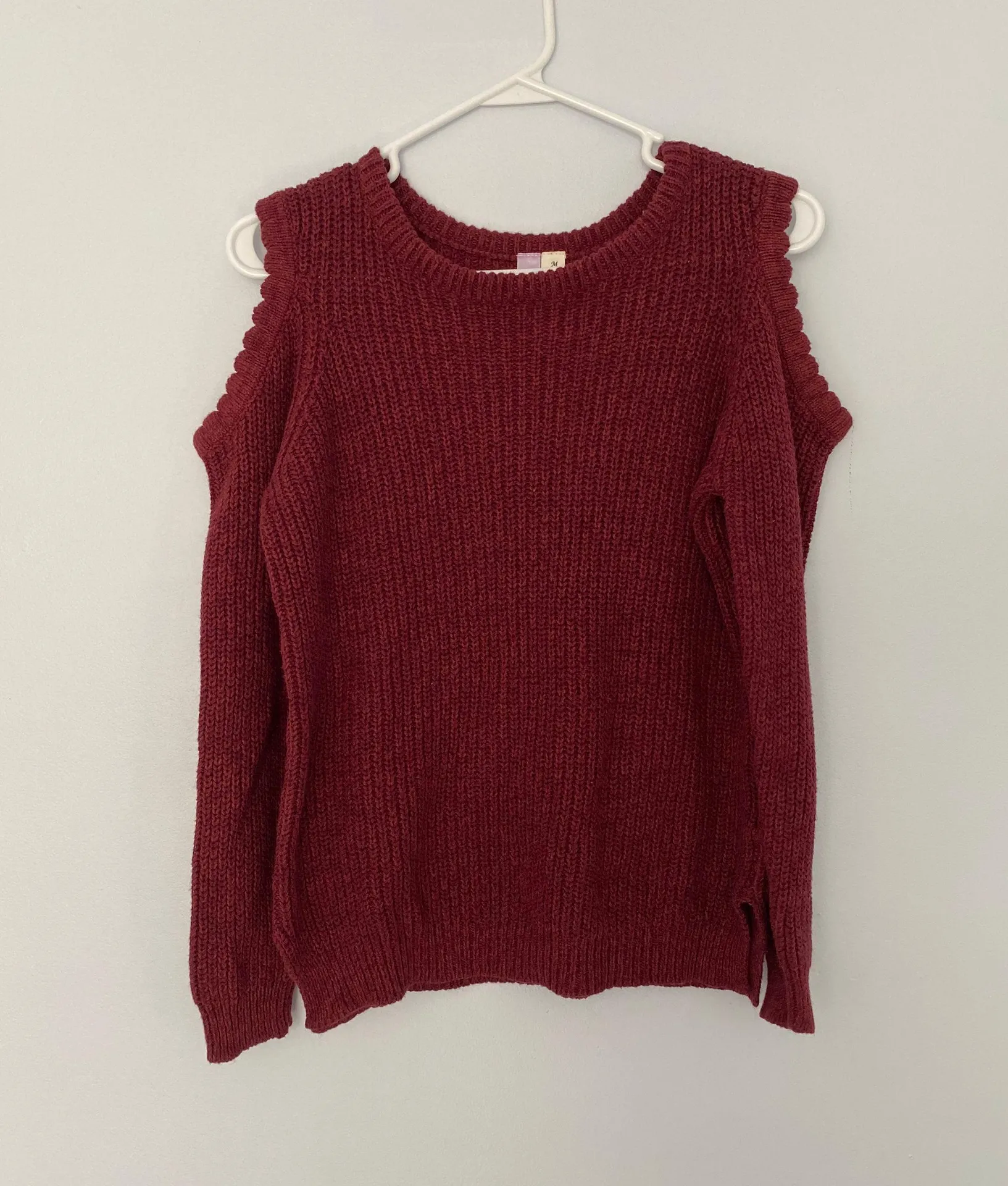 Cold Shoulder Knit Sweater - Image 2