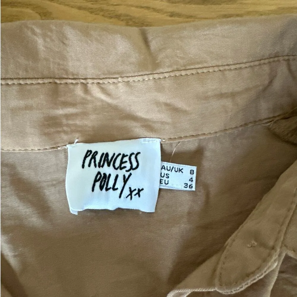 Princess Polly - Forbidden Cropped Shirt in Brown - Image 2