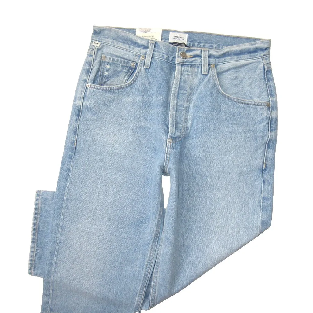 NWT Citizens Of Humanity Dahlia Bow Leg Baby Roll in Ribbon Rigid Jeans 27 - Image 2