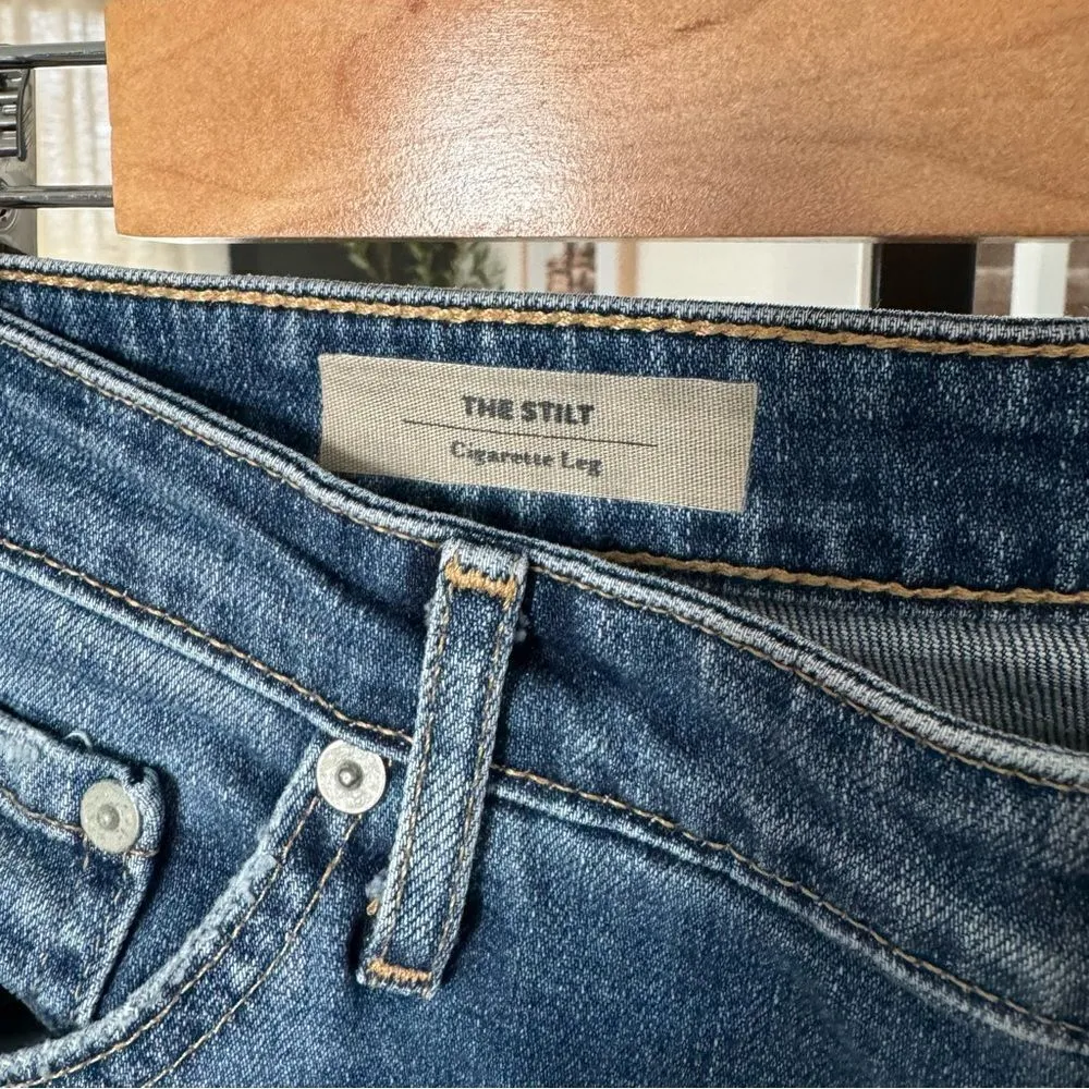 Adriano Goldschmied AG Stilt Cigarette Jean 31R Distressed - Image 13