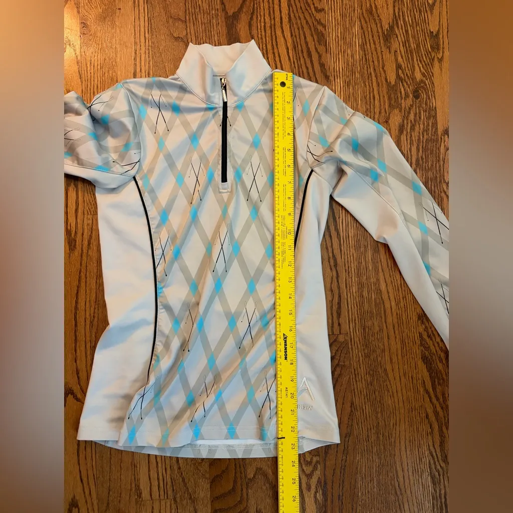 Arista Equestrian Quarter Zip Sun Shirt – Argyle Print
Size XS Gray - Image 7