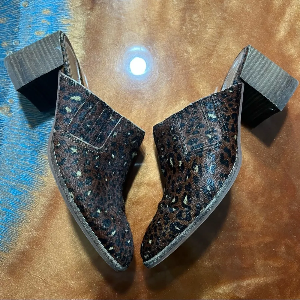 Madewell The Carey Mule in Painted Leopard Calf Hair size 9.5 - Image 3