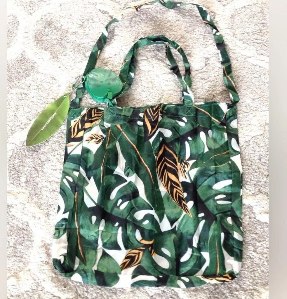 Farm Rio - Monstera Leaf Foldable Tote | NWT | On-the-Go & Travel! Sold Out! - Image 4