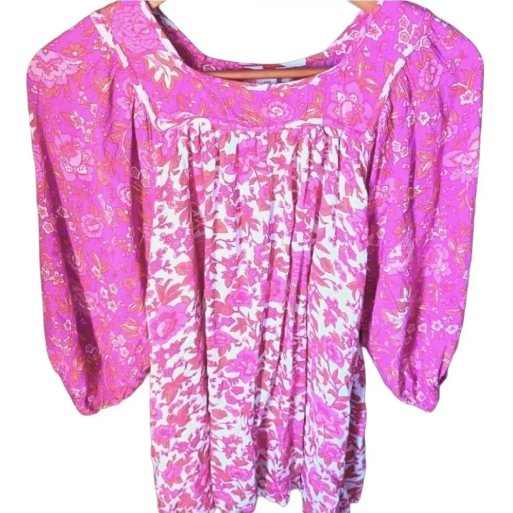 Billa Spring Floral Blouse Size Large | Pink - Image 11