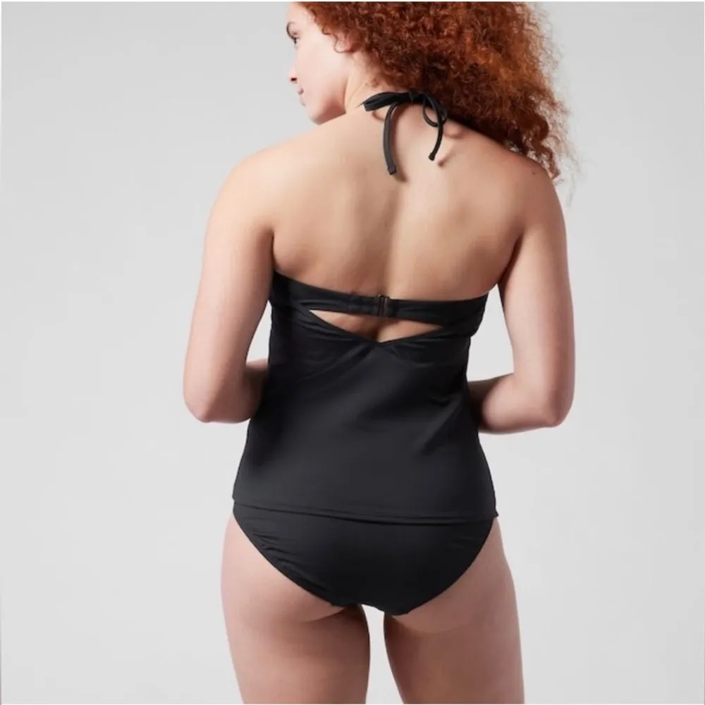 Athleta Black Hampton Bra Cup Tankini Swim Top Sz 34D/DD Women - Image 4