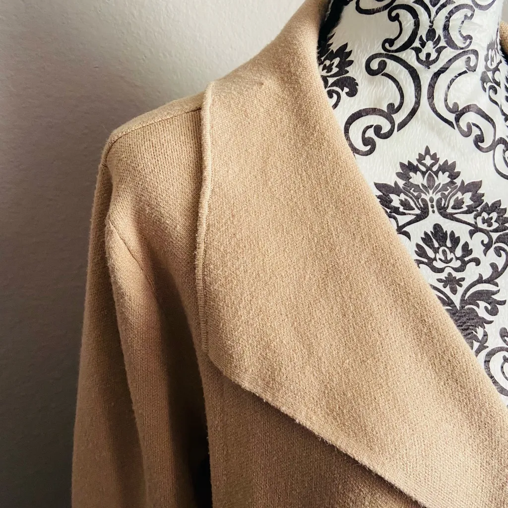 2BELLA Soft yarn sweater coat Tan Size M - Image 7