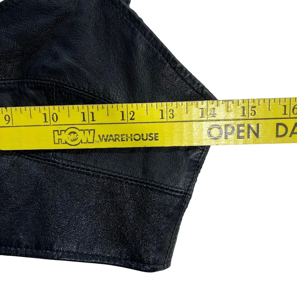 Pele Che Coco Mila Reworked Leather Crop Bustier Tank Top XS Urban Outfitters Black - Image 7