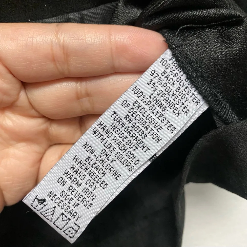 Bob Mackie Large Embroidered Feather Artsy Design Button Down Black Pink Vest - Image 5