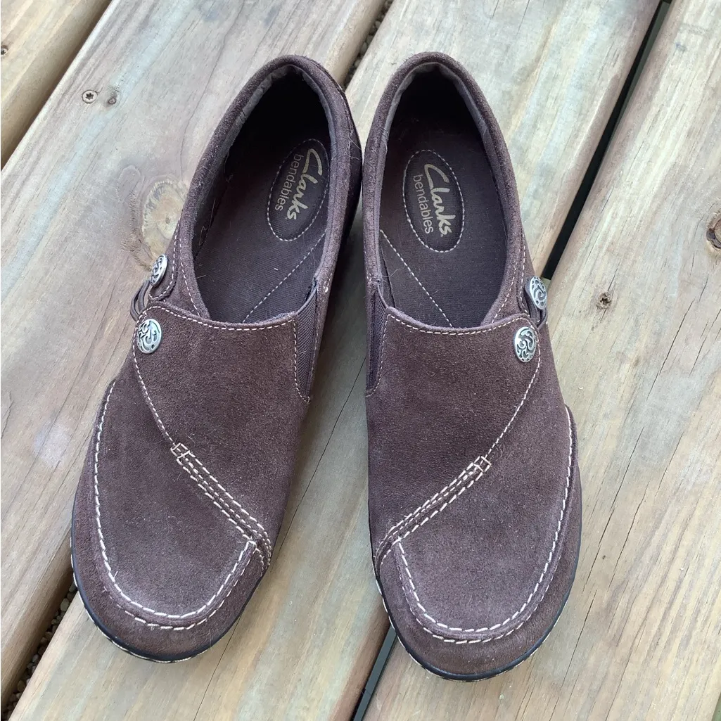 Ladies CLARKS suede leather loafers 🌼🌼🌼 - Image 8