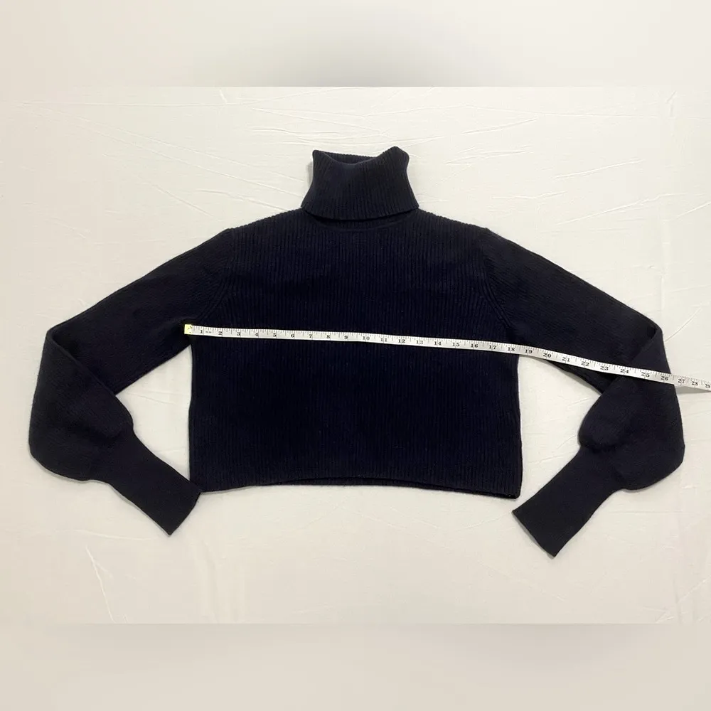 Reformation Luisa turtleneck cashmere sweater navy - Image 8