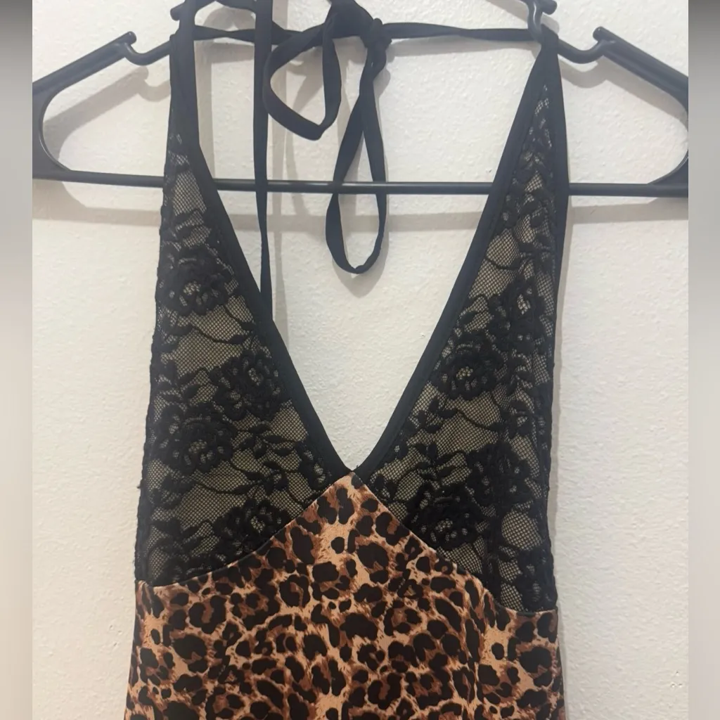 SHEIN Animal Print Halter Jumpsuit - Image 6