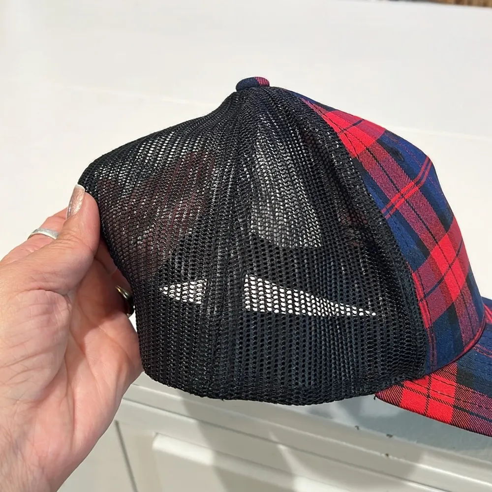 Hooey plaid adjustable SnapBack cap. Red - Image 4
