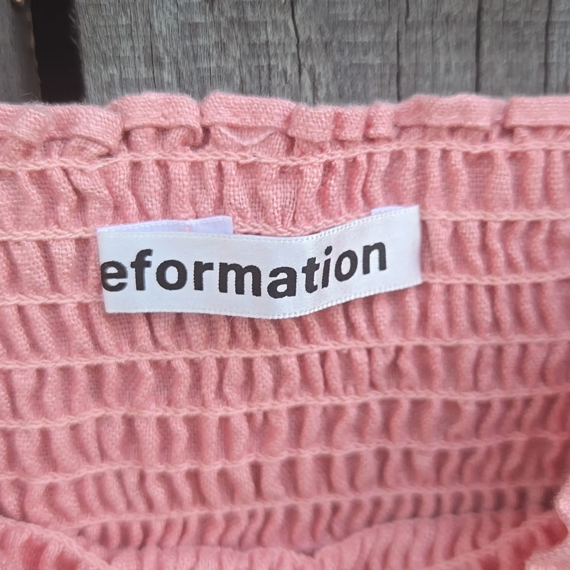 Reformation Blush Long Sleeve Dress - Image 3