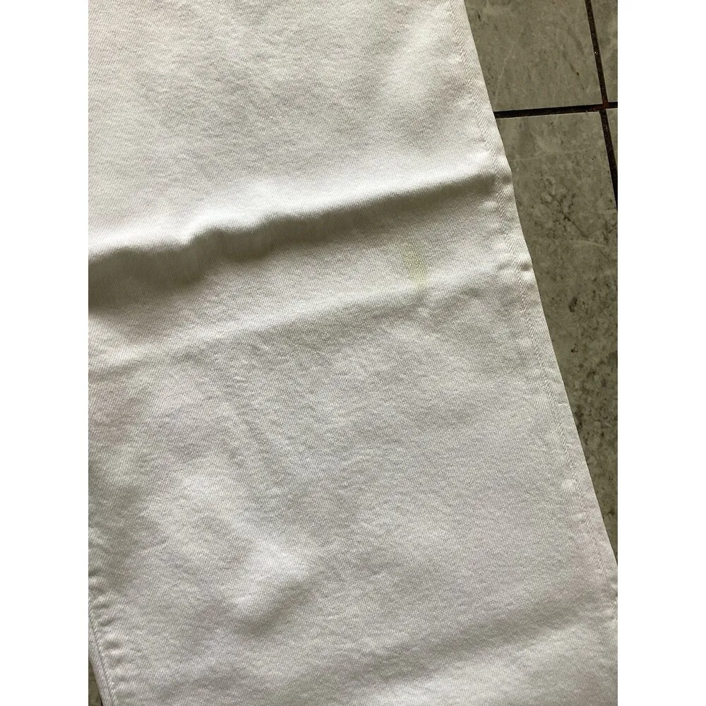 J. Crew Flawed Slim Wide Leg Jeans White 30 High Rise - Image 3