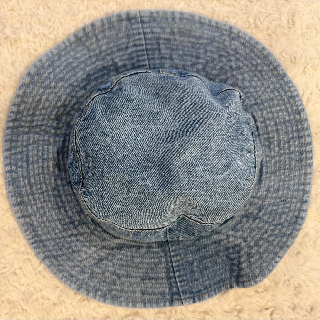Y2K Women's Light Blue oversized Denim Bucket Hat - Image 3