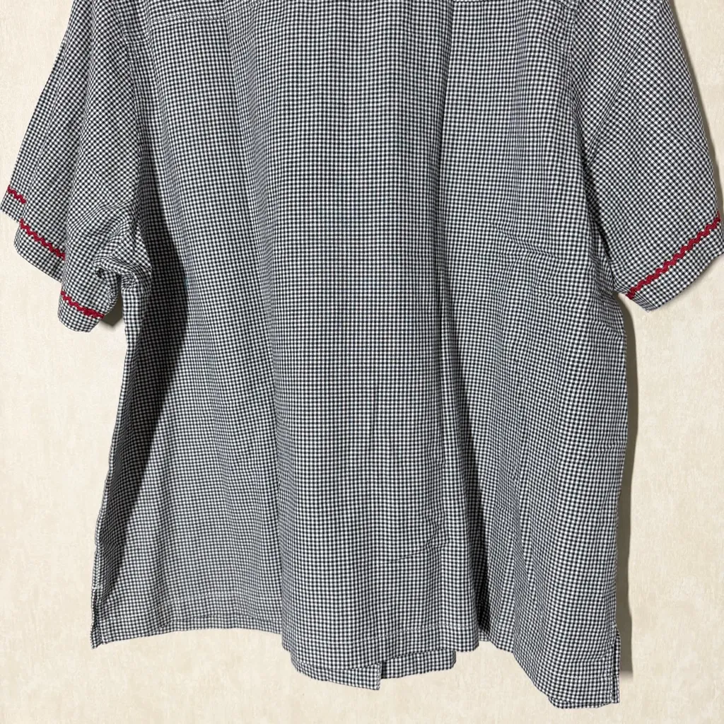 White Stag Women’s Embroidered School Teacher Gingham Shirt Shortsleeve 26W/28W - Image 6