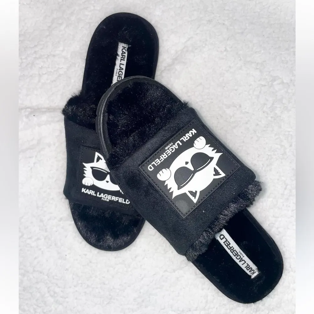 Karl Lagerfeld fuzzy cat slippers - Image 3