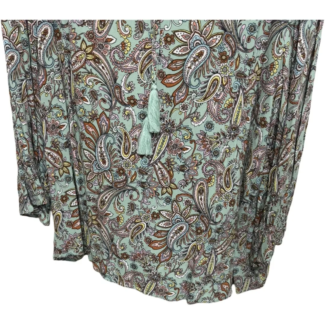 In Studio Paisley Mint Skirt Set Long Sleeve Bobo Church Size 2X NWT Green - Image 4