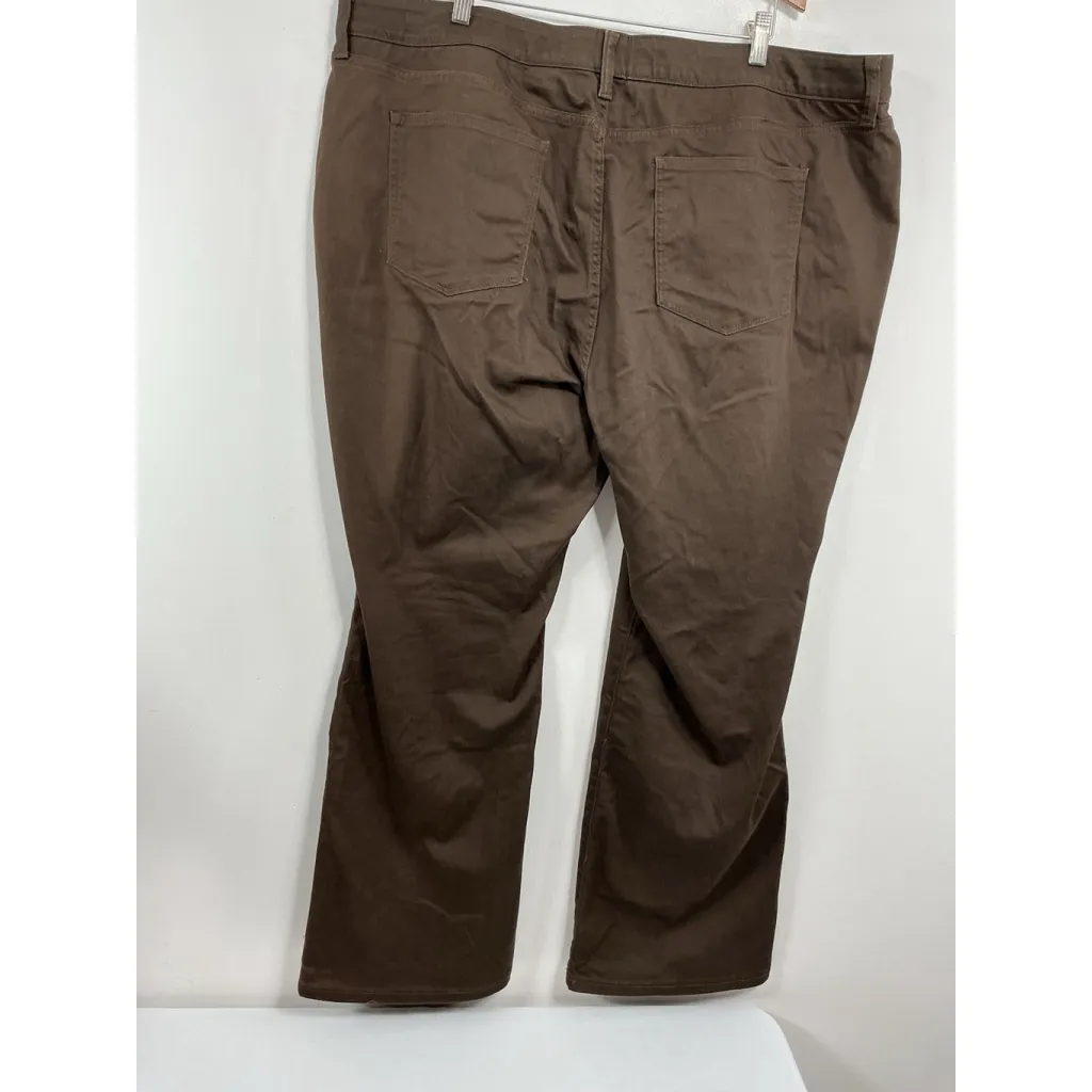 Womans St John’s Bay Brown Jeans 24 W Flare Elastic Waist - Image 2