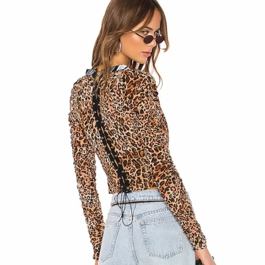 NEW I.AM.GIA Long Sleeve Chelsea Leopard Corset Top Medium - Image 14