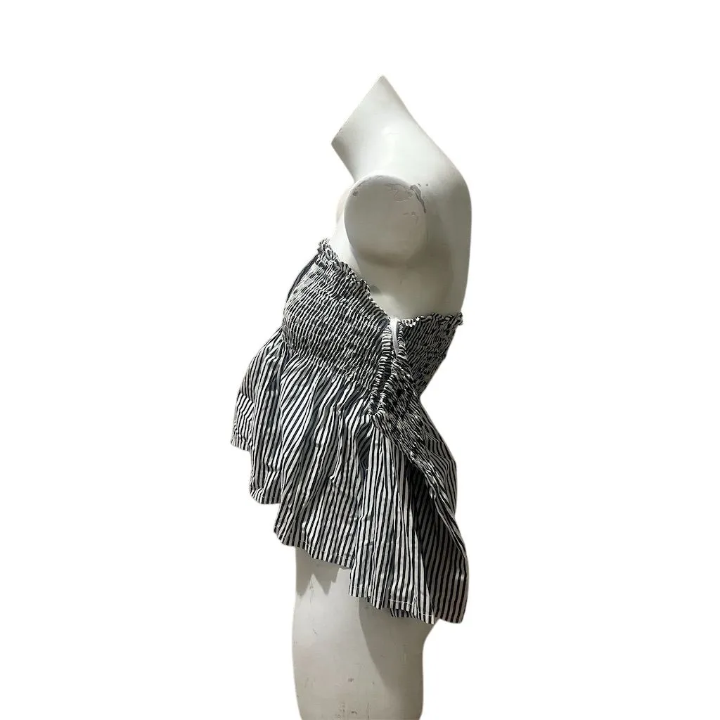 Faithfull The Brand Women's Off-Shoulder Striped Crop Top Size M - Image 8