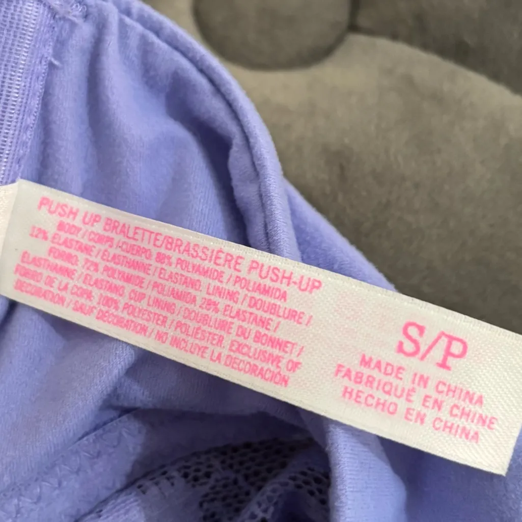 Victoria’s Secret PINK Lace Purple Push-Up Racerback Bralette - Image 12