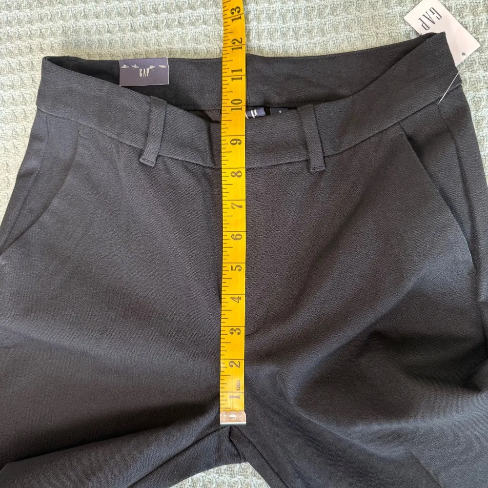 NWT Gap Slim Ankle Pants Womens 2 Black Dressy Stretch Office Work Mid Rise - Image 8