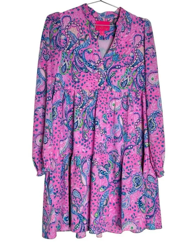 Lilly Pulitzer Winona Stretch Swing Dress Pink - Image 2