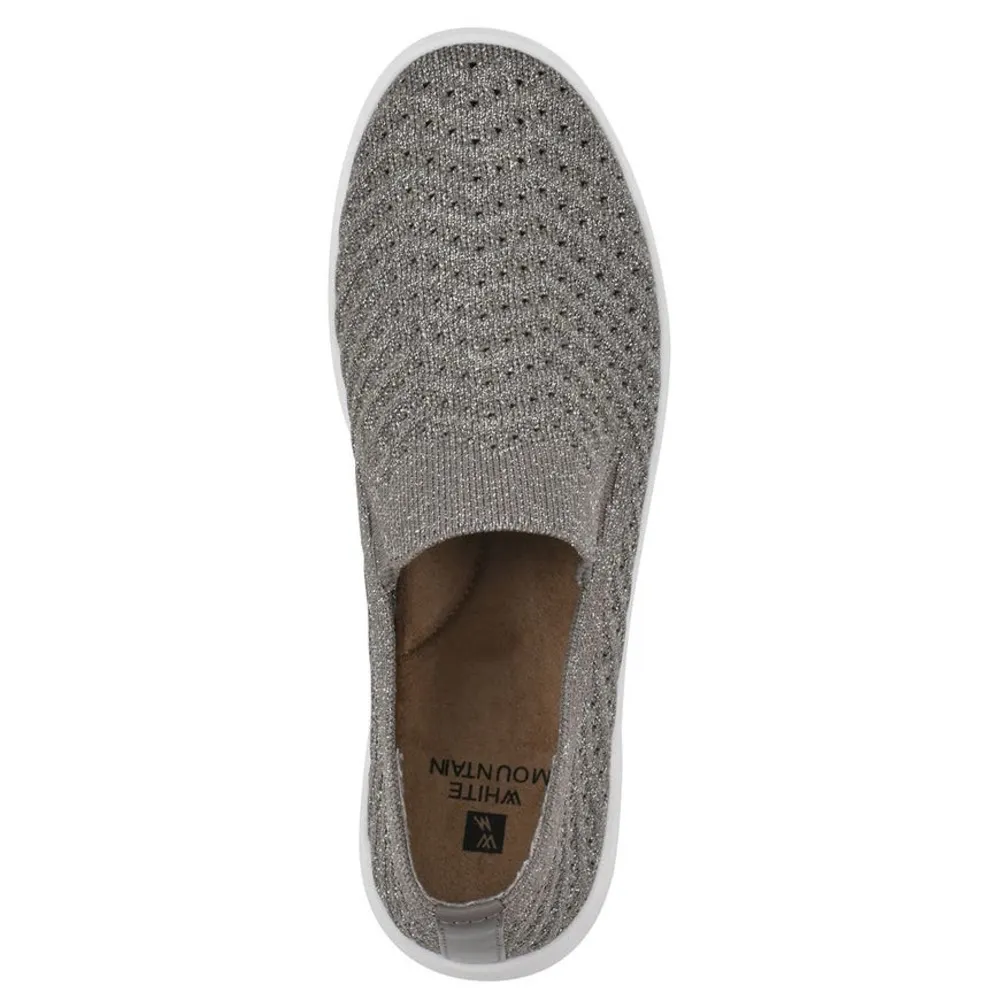 White Mountain  Courage Knit Sneakers- Silver Color- Size 9 - Image 5