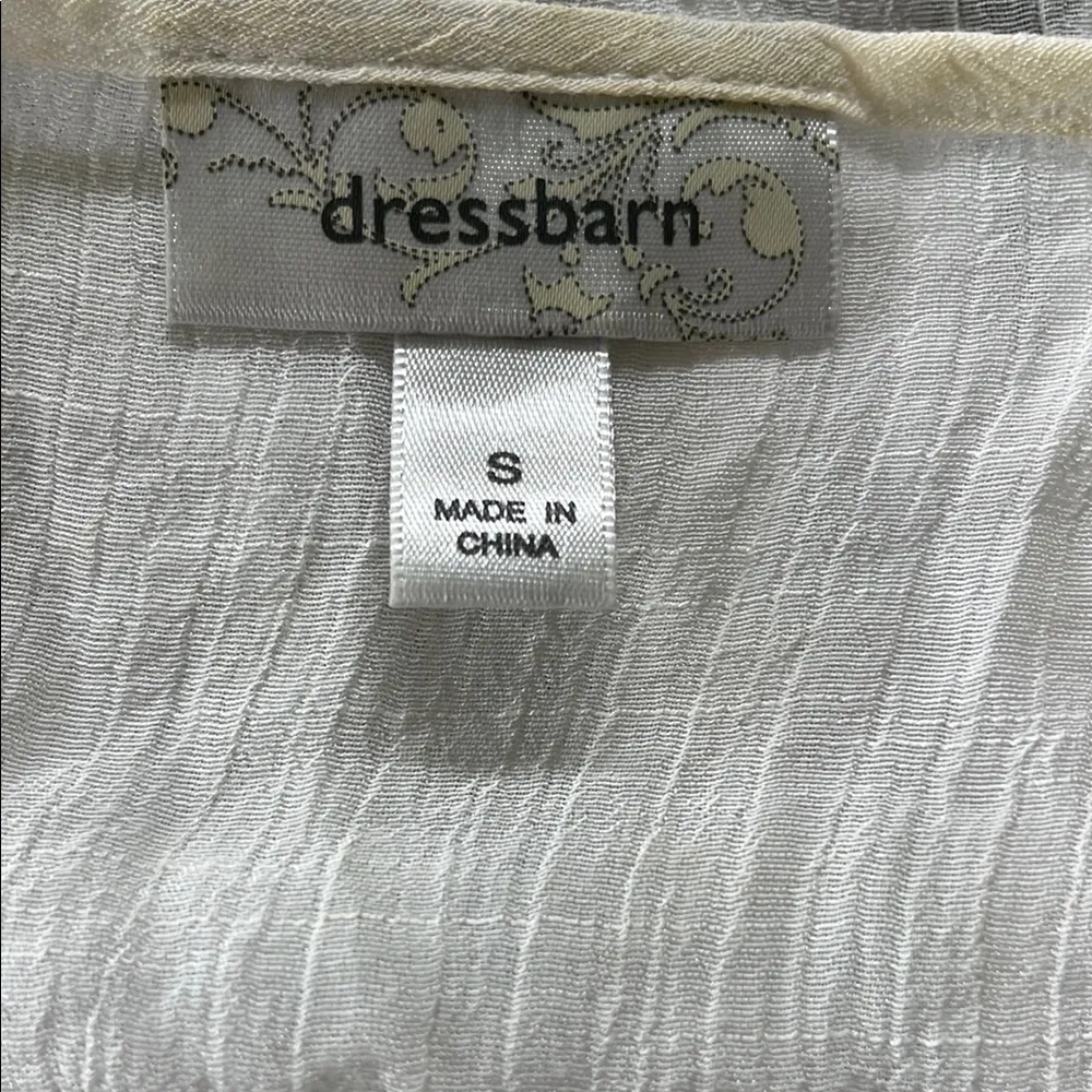 Dress Barn Semi Sheer Lace Trim Blouse - Image 2