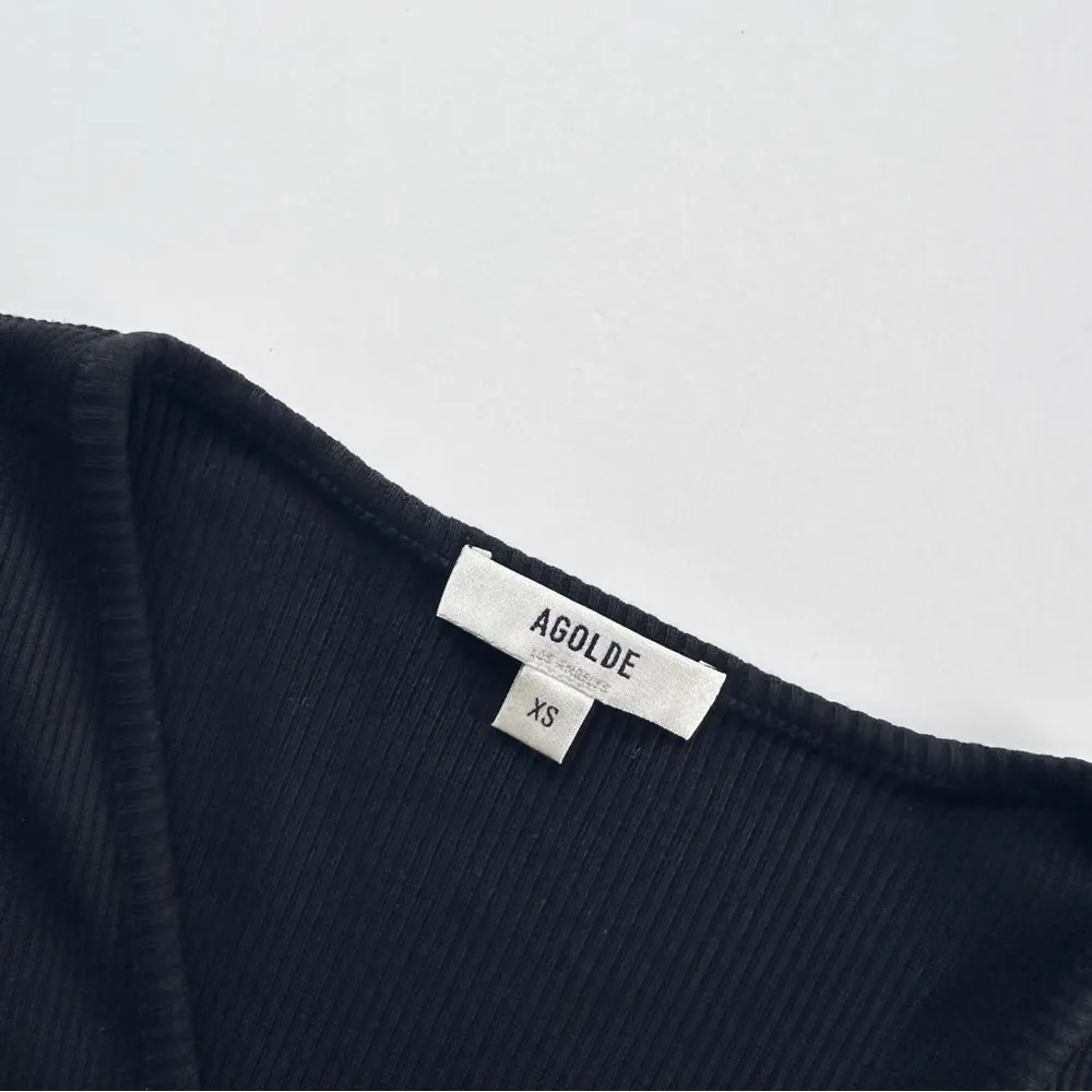 NEW Agolde Devlin Thong Bodysuit Black XS - Image 6