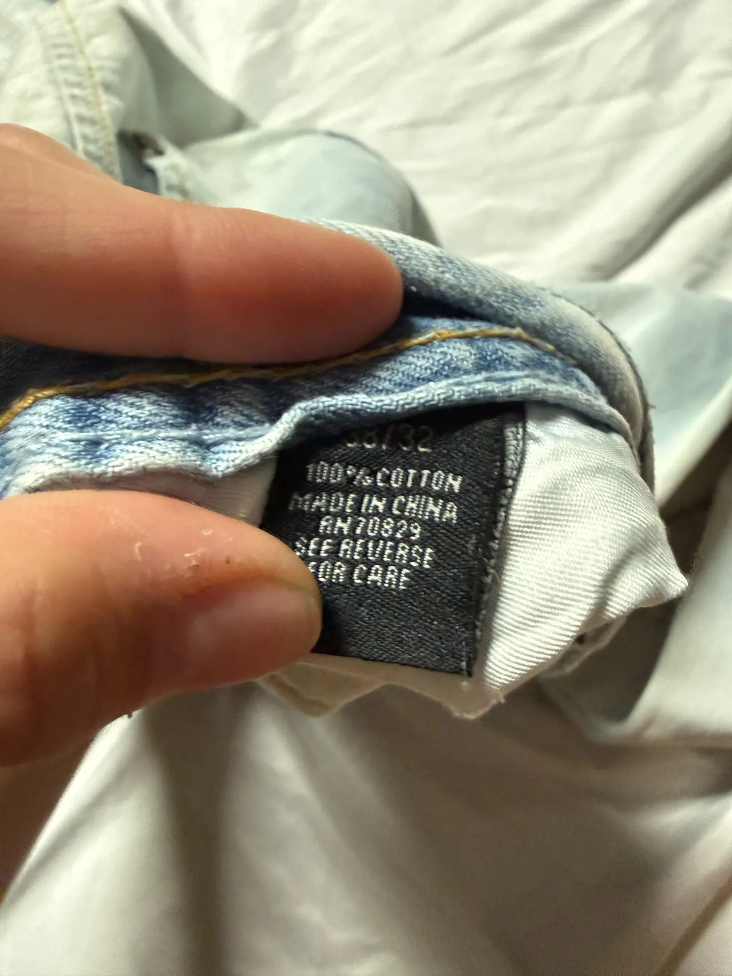 Bleach wash Jeans Blue Size 38 - Image 3