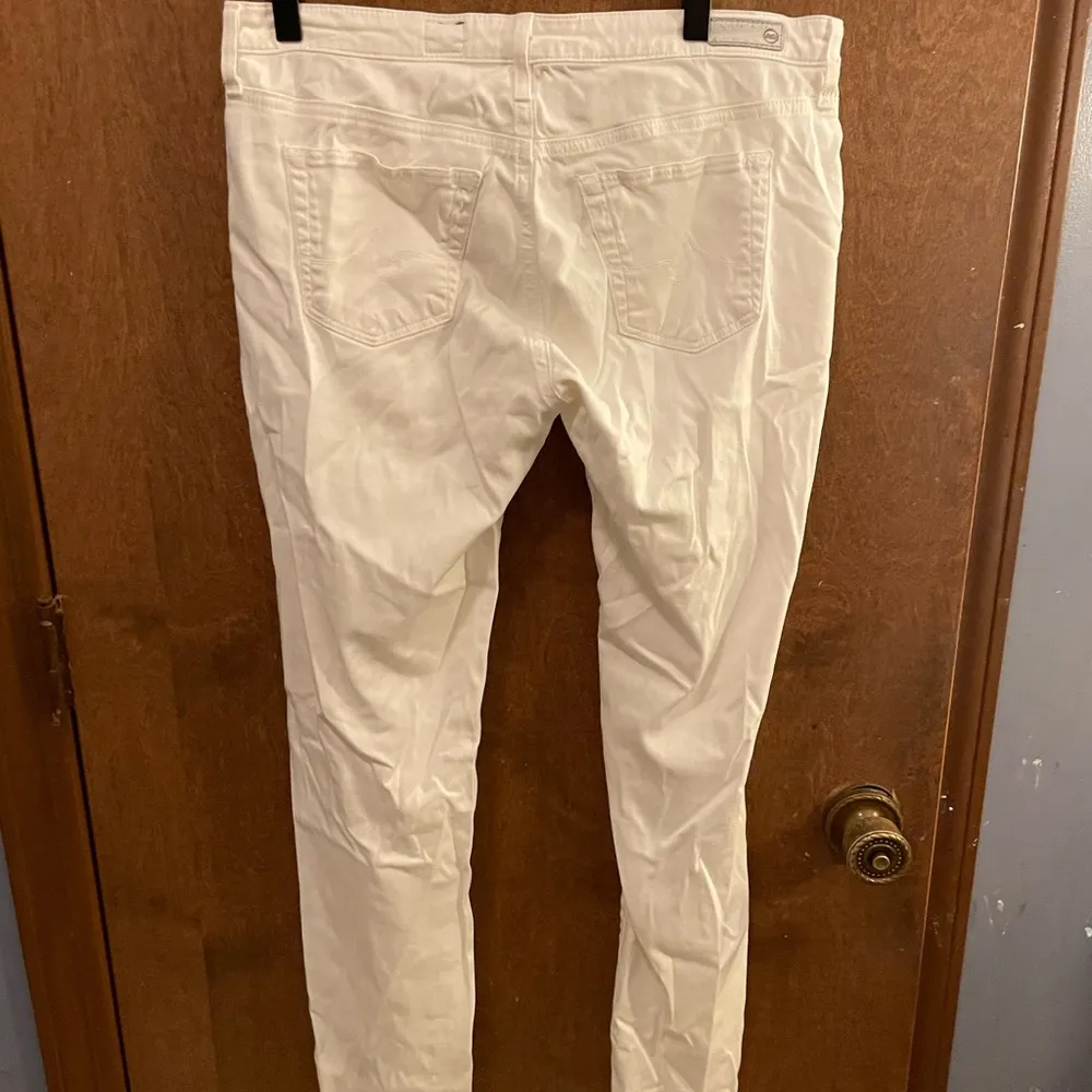 Adriano Goldschmied AG the Stilt Cigarette Leg White Pants 29R - Image 4