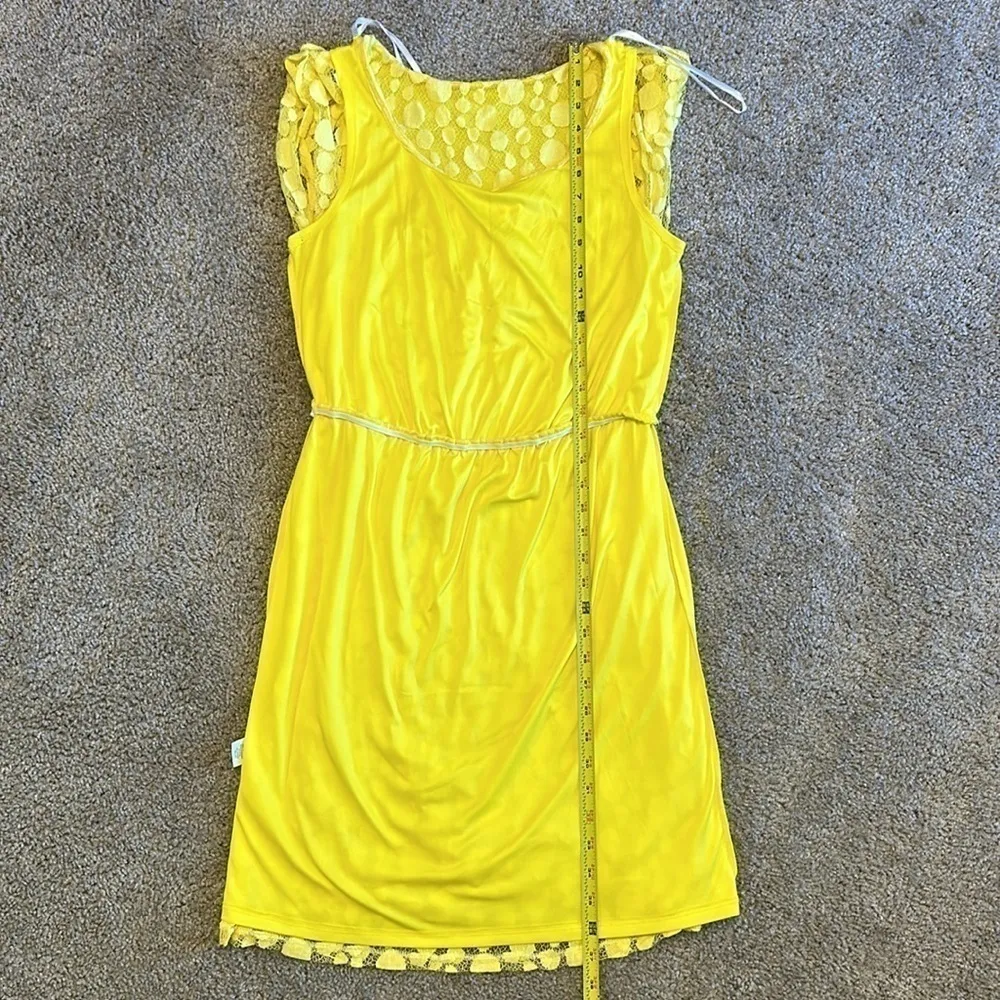 roz & ALI Yellow Lace Dress Size 10 - Image 9