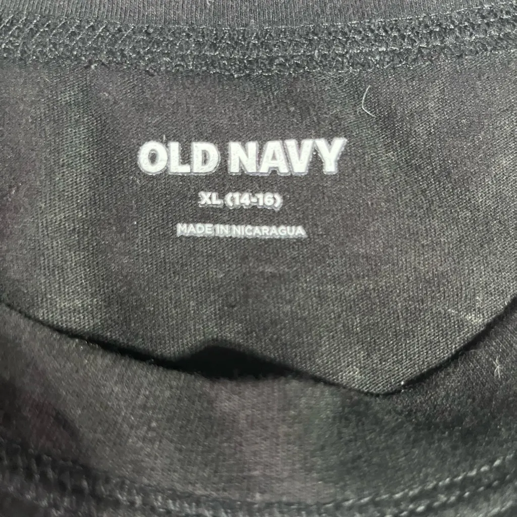 OLD NAVY XL (14-16) WEDNESDAY STAY‎ KOOKY BLACK CROP TEE NWT - Image 7
