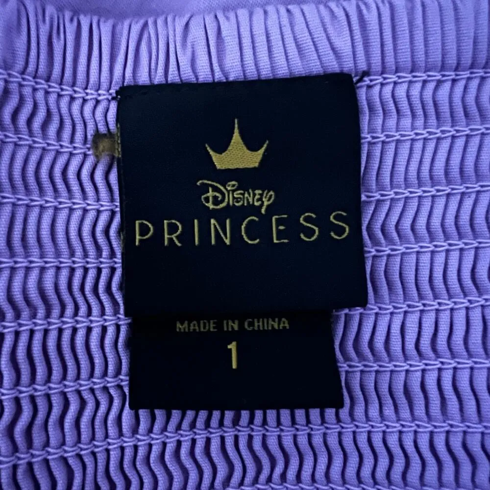 Torrid Disney Tangled Rapunzel Peplum Stretch Poplin Blouse 1X Women’s Purple - Image 5