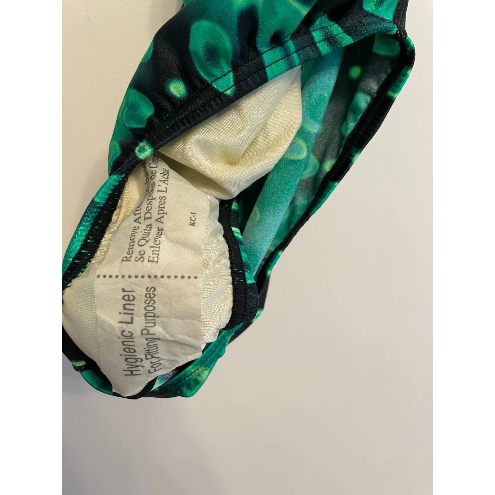 Vintage Speedo One Piece‎ Swimsuit Women 8/34 Green High Cut Open Back Retro New - Image 3