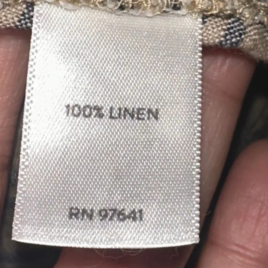 J.Jill Pure Jill Lagenlook Striped Sleeveless 100% Linen Maxi Dress - Image 6