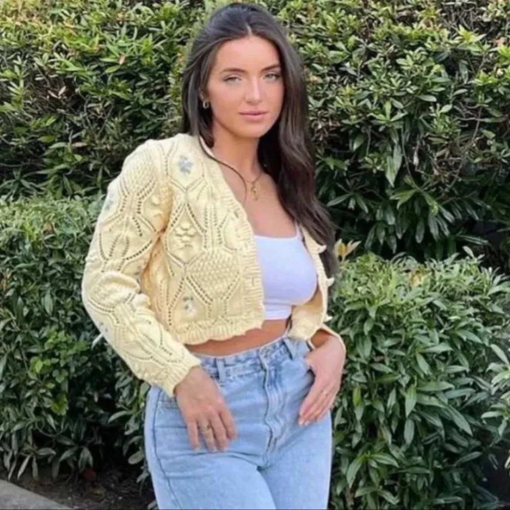 Blogger’s Fav|ZARA Floral Knit Detailed Cardigan - Image 4