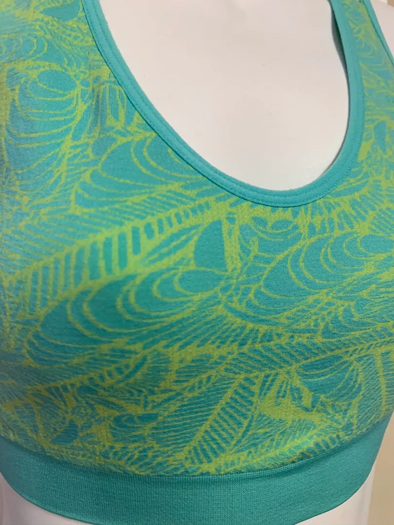 Seamless Floral Geometric Sports Bra - Image 5