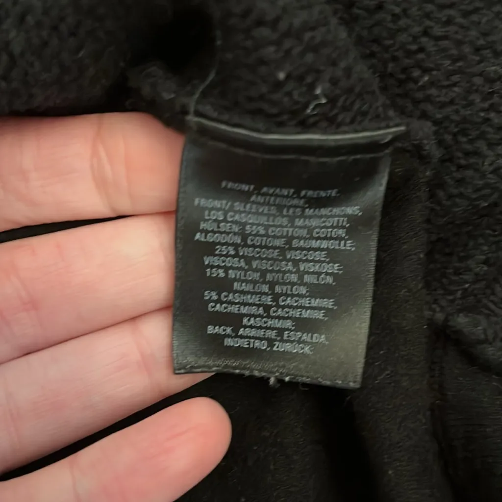 Anthro BLACK Knitted & Knotted Swing Back-pleated Sweater - Image 6