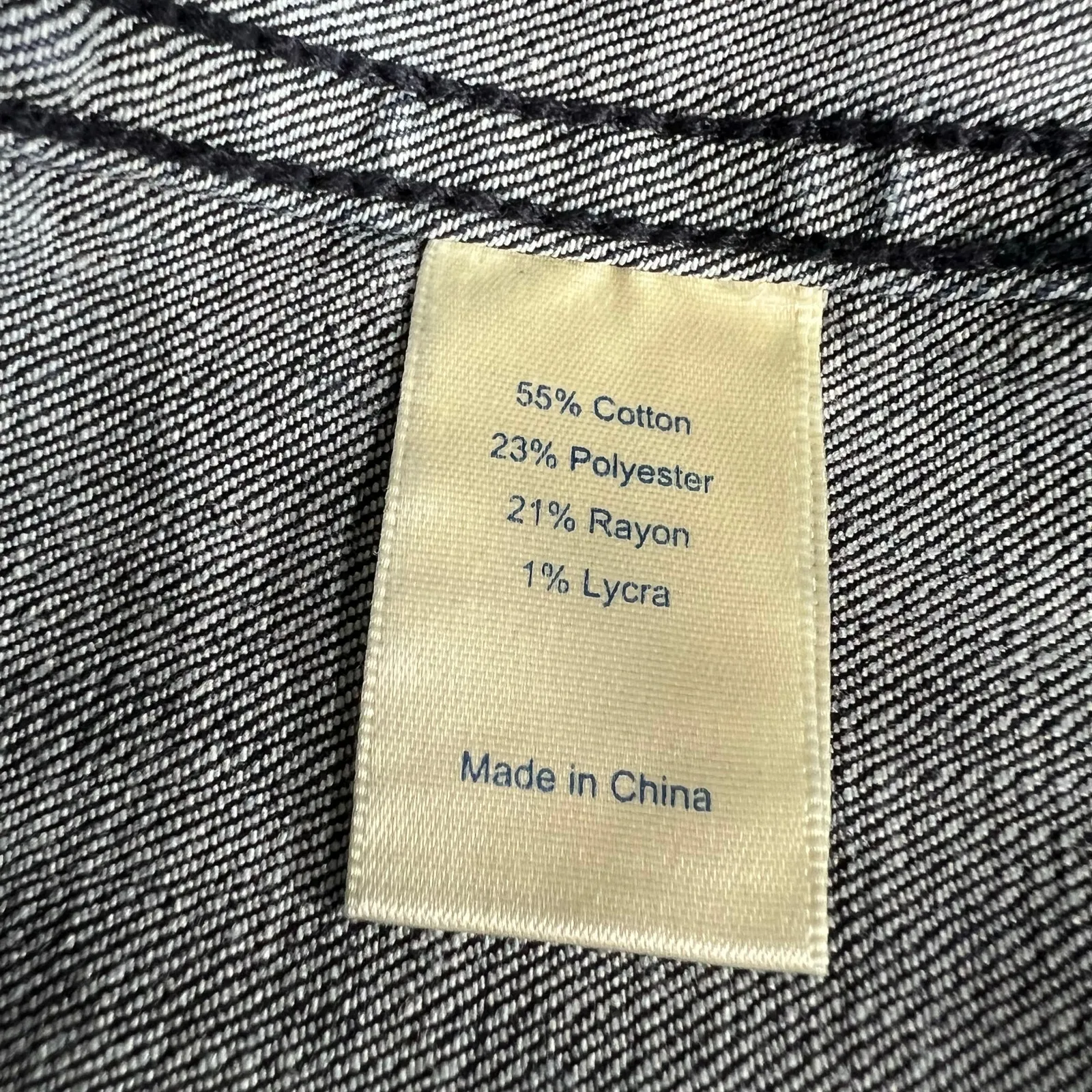 Peoples Liberation Womens Denim Blue Jean Jacket Dark Wash Short Length Medium - Image 14