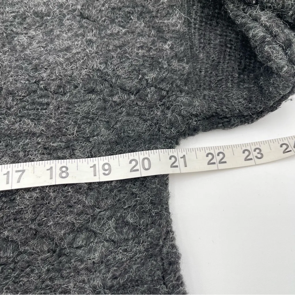 PrAna Size M Women’s Crestland Turtle Neck Sweater Charcoal Wool Blend Thick - Image 10