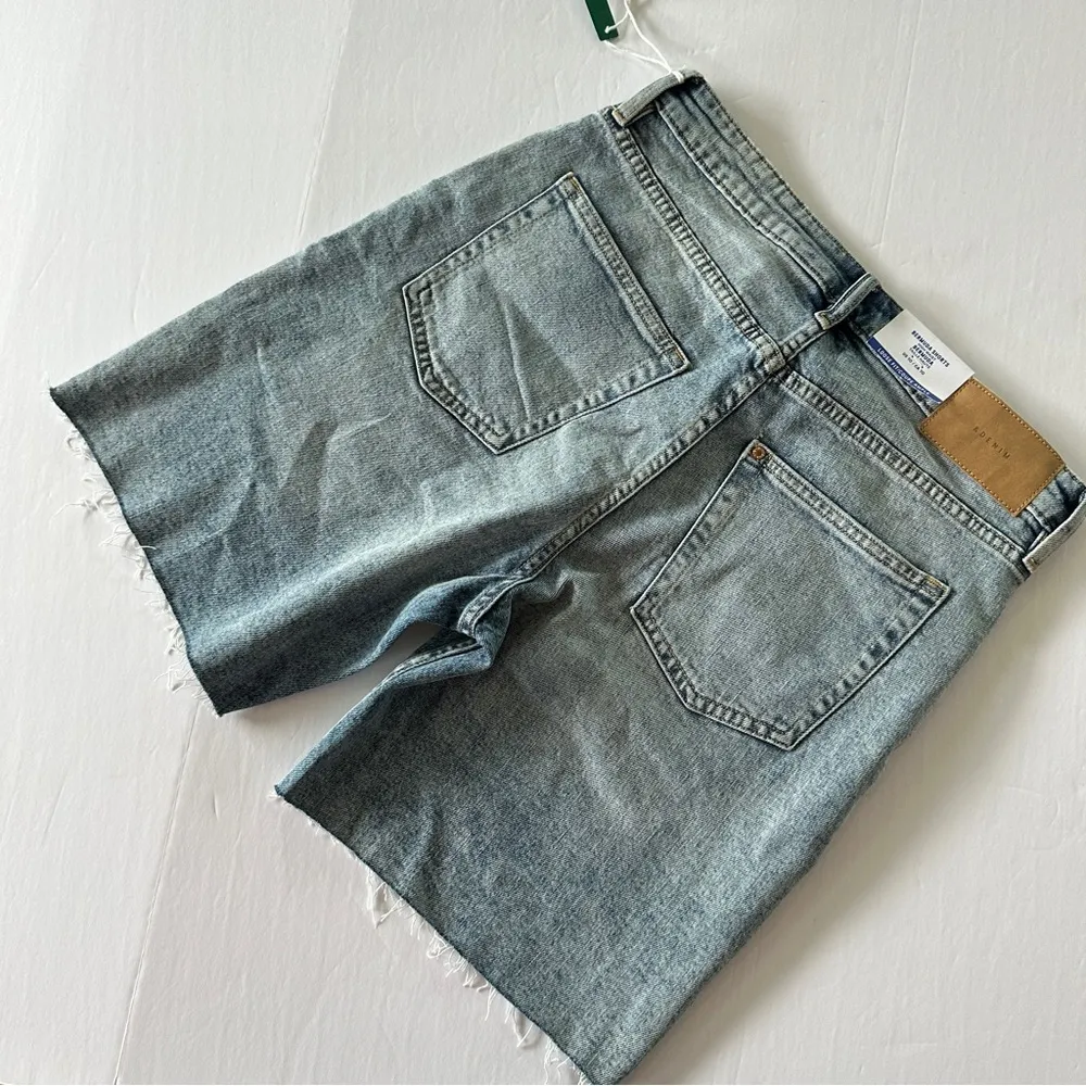 H&M Cutoff jean shorts Bermuda Stone Washed Denim Shorts Size 10 NWT Bermuda - Image 4