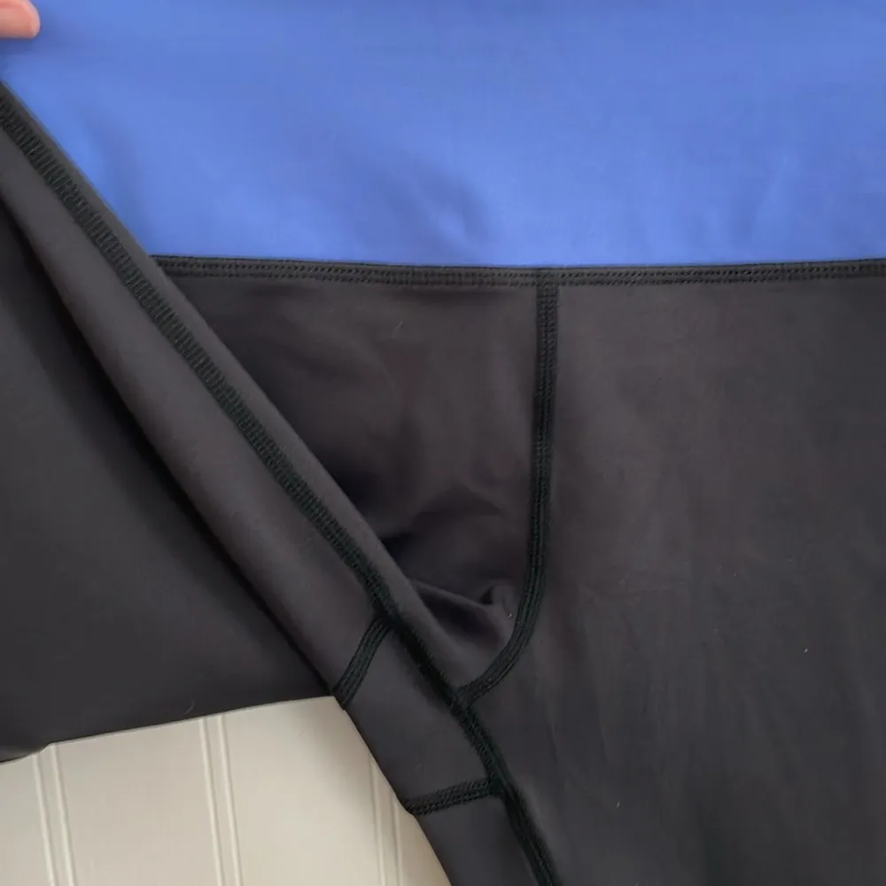 ZYIA Active Light n Tight Hi-Rise Mesh Block Multi 7/8 Legging Colorblock Size 2 - Image 11