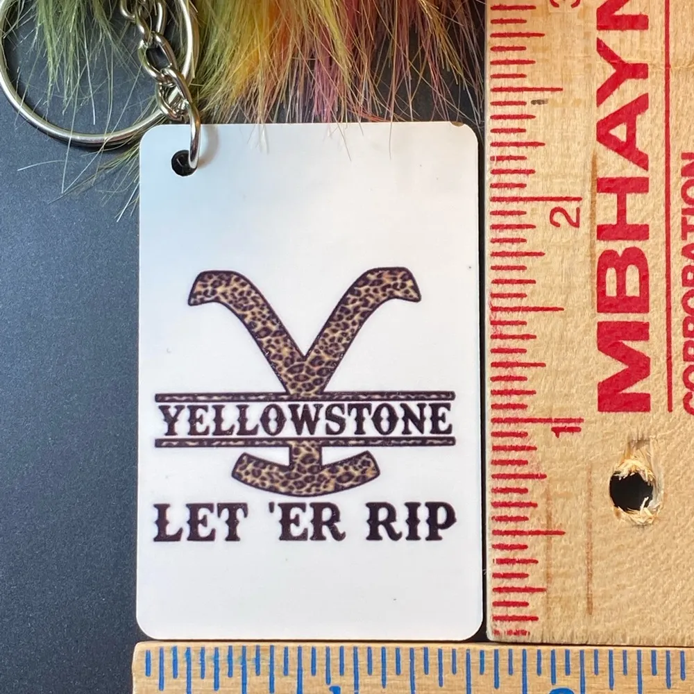YELLOWSTONE, Let ‘Er Rip, Keychain With Multicolored Pom - Image 5