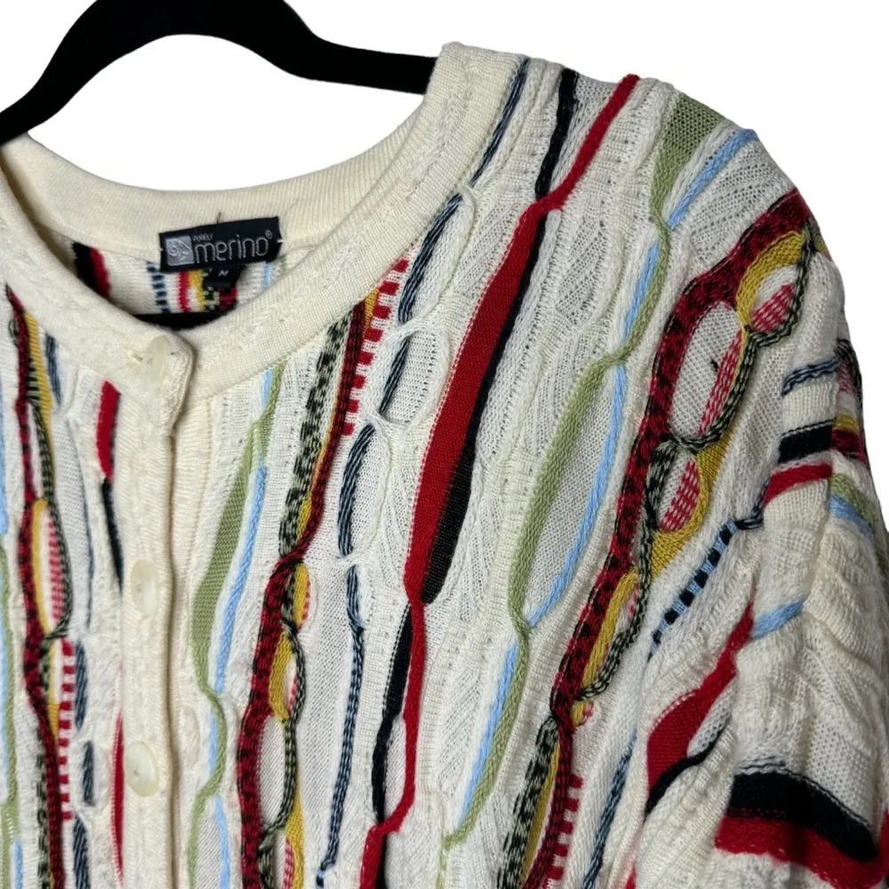 Purely Merino Australia Wool Cardigan Sweater Medium - Image 2