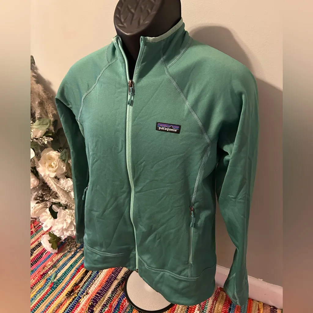 NEW Patagonia Crosstrek Jacket Full Zip Performance Coat PolarTEC Teal Small - Image 2
