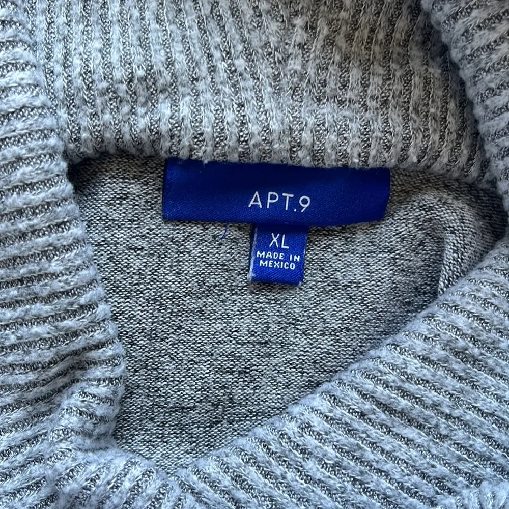 APT. 9 cowl neck heathered grey sweater - Image 5